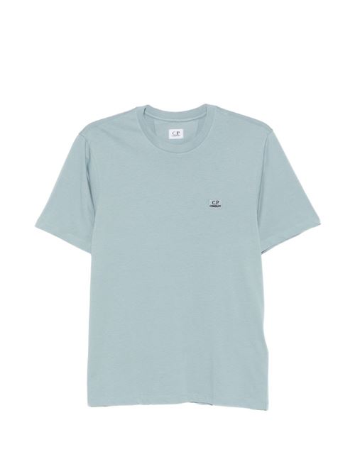 T-shirt uomo mezza manica celeste con patch logo CP COMPANY | 20CMTS726A005100W809